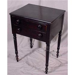Mahogany 2-Drawer Stand, Ca. 1840