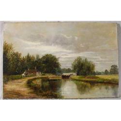 O/C Painting Signed (Undecipherable), 19th C.