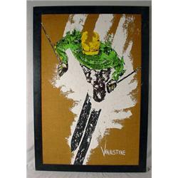 "Lawrence VanAlstyne II" Signed Acrylic Painting on Burlap