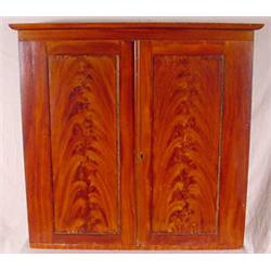 Exaggerated Grain Painted Double Door Hanging Cabinet