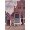 Image 1 : Colored Print of Dutch Street Scene, Ca. 1880
