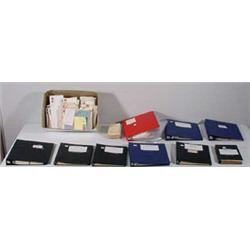8 Albums of Stamps, Postcards & Box of Stamps