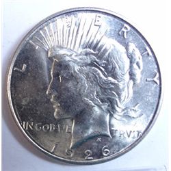 1926S Peace $  MS63 with neet mint made planchet flaw 11:00 reverse