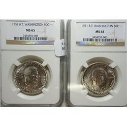 2 1951 BTW half $  NGC64 and 65