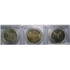 Image 2 : 3 PCGS slabbed Morgan $:1886 63 toned-87O 50-