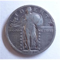 1921 Standing Liberty quarter VF/XF  closer to XF.Unusually