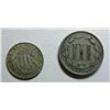 Image 2 : 2 nice type coins 1872 3 cent nickel and