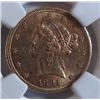 Image 2 : 1891CC $5 gold  NGC58  VERY SCARCE DATE