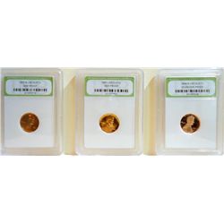 Lincoln Cents,1963 &1970-S Gem Proof,2004-S DCAM