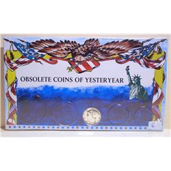 5 Misc. Commemorative Coin Cards w/Starter Coins