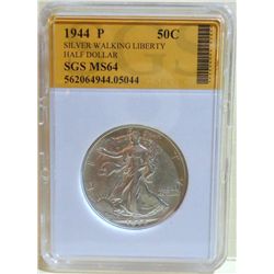 1944 Walking Liberty MS-64