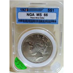 1924 Peace Silver Dollar MS-64 NGA Grading
