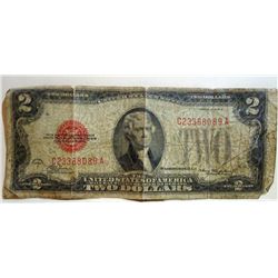 1928 D Series $2 US Bearer Note, Red Seal