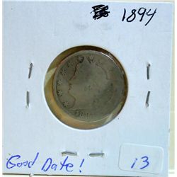 1894 Liberty V Nickel Key Date