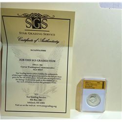 1954-S 50C Washington-Carver MS-65 Silver US Coin
