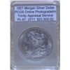 Image 1 : 1921 Morgan Silver Dollar PCGS PL-67 w/Appraisal