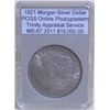 Image 1 : 1921 Morgan Silver Dollar MS-67 PCGS w/ Appraisal