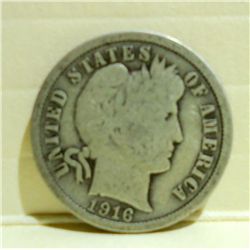 1916 Barber Dime