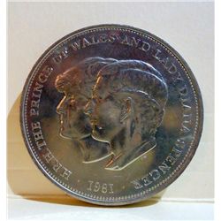 1981 Prince Charles & Lady Diana 1 Crown Coin