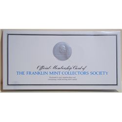 Solid Sterling Silver Franklin Mint Member Coin