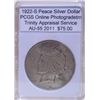 1923-S Peace Silver Dollar PCGS AU-55 w/Appraisal