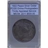 Image 1 : 1922 Peace Silver Dollar PCGS MS-64 w/Appraisal