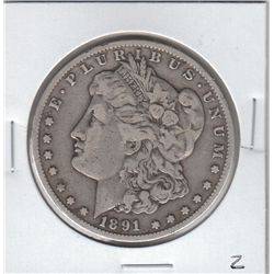 1891 CC CARSON CITY $1 SILVER MORGAN