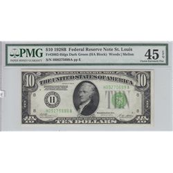 $10 1928 FRN REDEEMABLE IN GOLD PMG EPQ