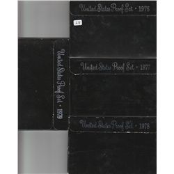 1976 1977 1978 1979 US PROOF SET LOT