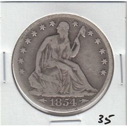 1854 O SEATED HALF DOLLAR