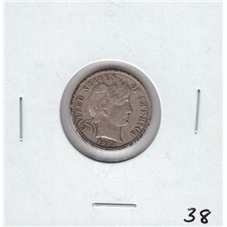 1913 NICELY DETAILED BARBER DIME