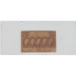 1 ST ISSUE 25 CENT FRACTIONAL CURRENCY
