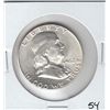 Image 1 : 1962 FRANKLIN SILVER HALF UNCIRCULATED