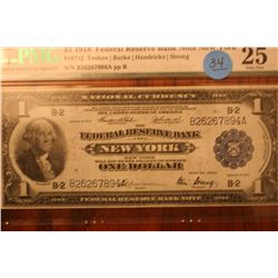 1918 FRN $1 "New York" (PMG-VF25)