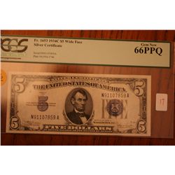 1934C $5 Silver Certificate (PCGS-66PPQ)