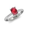 Image 1 : Genuine 0.60 ctw Ruby Ring 14kt White or Yellow Gold