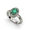Emerald 1.51 ctw & Diamond Ring 18kt W/Y  Gold