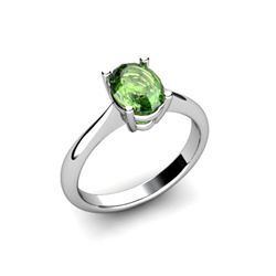 Genuine 2.90 ctw Green Tourmaline Ring 18kt White or Yellow Gold