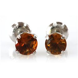 Genuine 2.72 ctw Orange Citrine Stud Earring 14kt Yellow or White Gold 0.92gA Mysql error has occurr