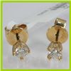 Image 1 : Genuine 0.495 ctw Diamond Stud Earring 18kt Gold- Yellow