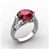 Image 1 : Genuine 5.09 ctw Garnet Ring 10kt White or Yellow Gold