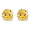 Image 1 : Genuine 2.20 ctw Citrine Stud Earring 14kt Yellow or White Gold 0.92g