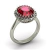 Image 1 : Garnet 5.22 ctw & Diamond Ring 14kt W/Y  Gold