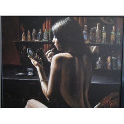 Perez, Fabian: ANNA AT THE BAR, Description: Hand embellish AP