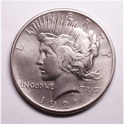 1921 Peace Dollar XF-AU Cleaned