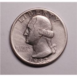 1932-D Washington Quarter XF Cleaned, Scratch