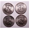 Image 1 : 4 1948-D Franklin Halves CH BU