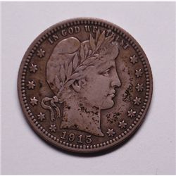 1915 Barber Quarter Original XF