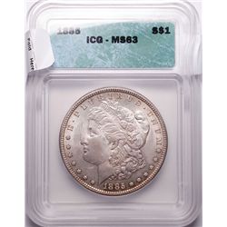 1885 Morgan Dollar ICG MS-63