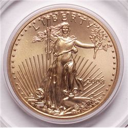 2008 $25 American Gold Eagle .5oz gold